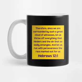 Bible Verse Hebrews 12:1 Mug